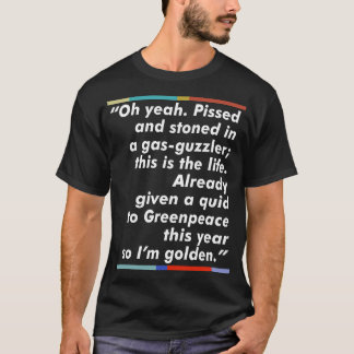 Camiseta Design de Tipografia de Cotação de Peep Show Jez