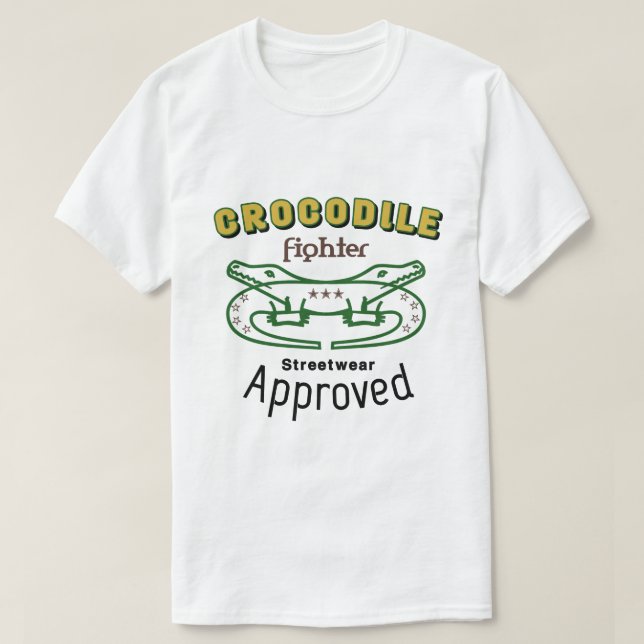Camiseta design de tipografia de crocodilo (Frente do Design)