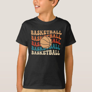 Camiseta Design de Tipografia de Esportes Retros de Basquet