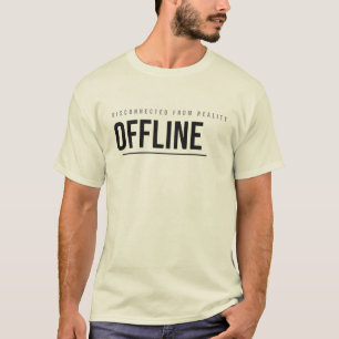Camiseta Design de Tipografia de Tecnologia Offline