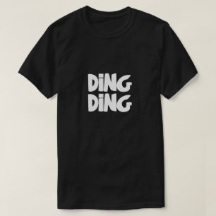 Camiseta Design de Tipografia Ding Ding Negrito