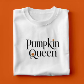 Camiseta Design de Tipografia do Rainha Pumpkin