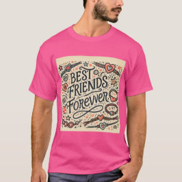 Camiseta Design de tipografia dos melhores amigos do mundo