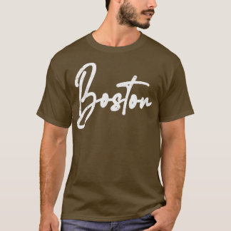Camiseta Design de Tipografia em Boston Retro