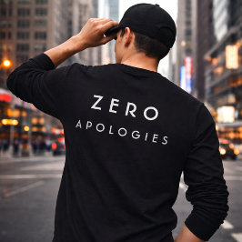 Camiseta Design de Tipografia Minimalista Negrito Zero Desc