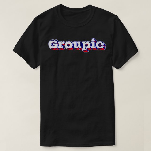 Camiseta Design de Tipografia Retrorística do Groupie (Frente do Design)