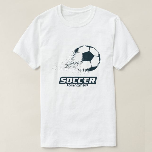 Camiseta Design de Torneio de Bola de Futebol de Partículas (Frente do Design)