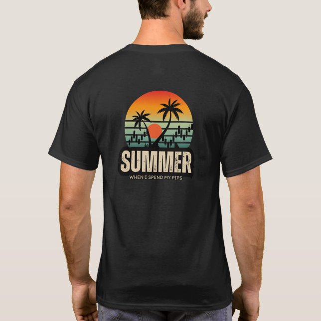 Camiseta Design de trader | Verão | Engraçado (Verso)