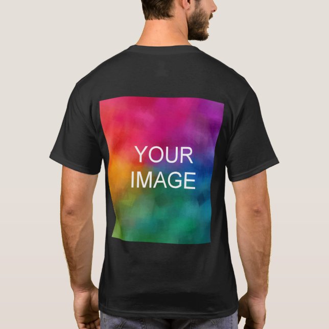 Camiseta Design de trás Adicionar Modelo de imagem de subst (Verso)