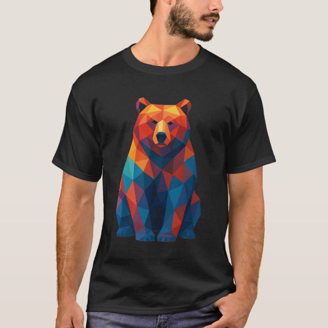 Camiseta Design de trending topics de ursos de pelúcia geom (Frente)