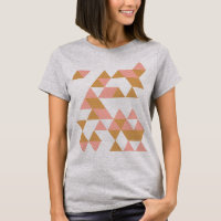 Design de Triângulo Geométrico em Blush e Saffron