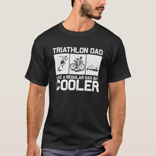 Camiseta Design De Triathlon Engraçado Para Carro De Nataçã (Frente)