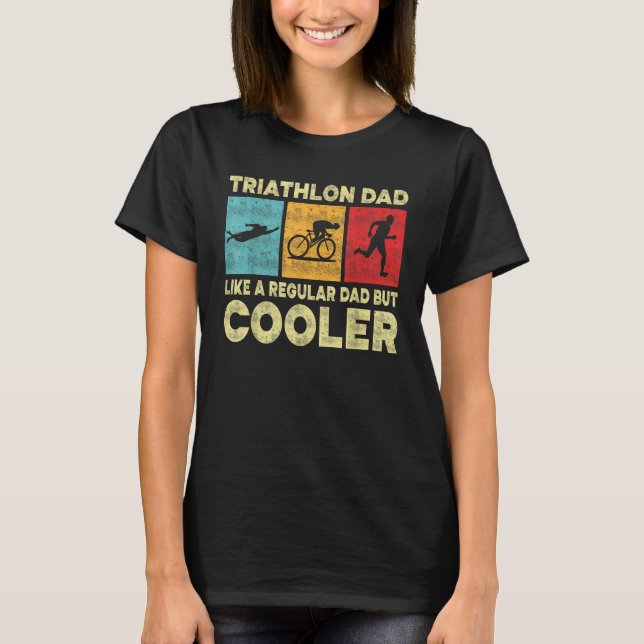 Camiseta Design De Triathlon Engraçado Para Carro De Nataçã (Frente)
