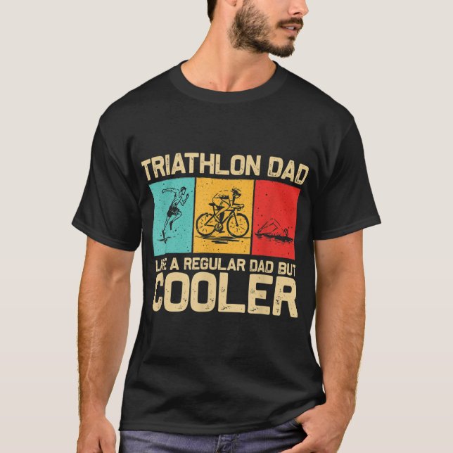 Camiseta Design De Triathlon Engraçado Para Carro De Nataçã (Frente)