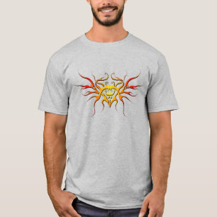 Camiseta Design de Tribal do Coração Alado - vermelho