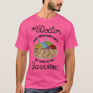 Camiseta Design de Tricô Feminino para uma Tricoteira