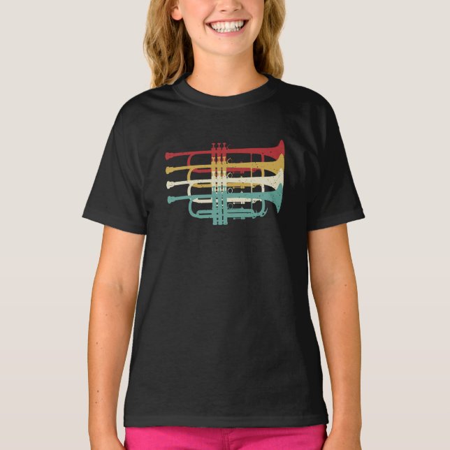 Camiseta Design de Trompete de Banda de Marcha (Frente)