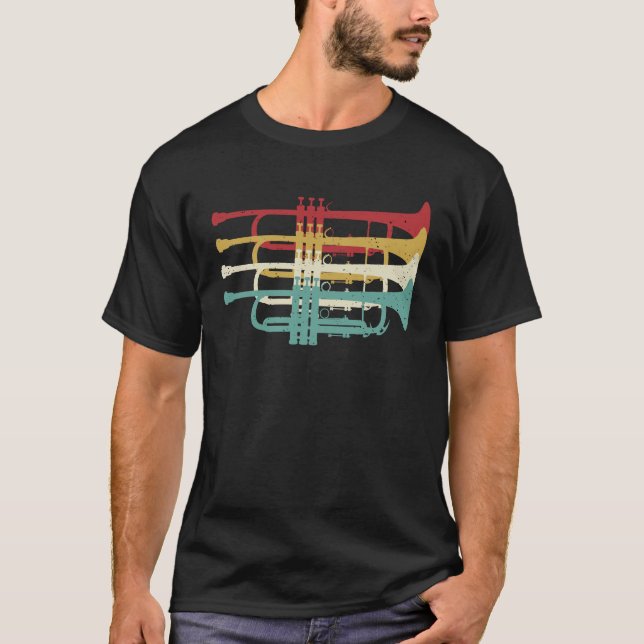 Camiseta Design de Trompete de Banda de Marcha (Frente)