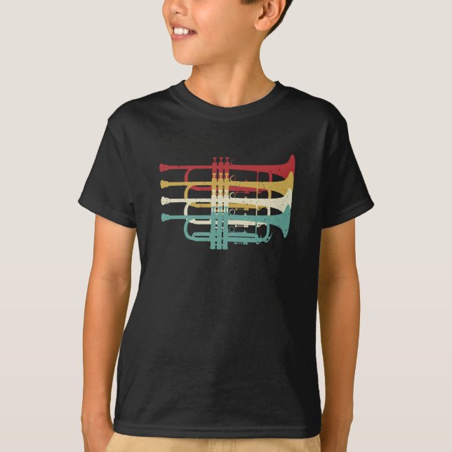 Camiseta Design de Trompete de Banda de Marcha (Frente)