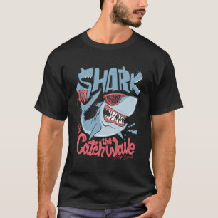 Camiseta Design De Tubarão De Surfe Engraçado Para Esfregar