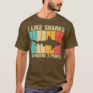 Camiseta Design De Tubarão Engraçado Para Crianças Mulheres