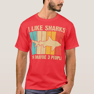 Camiseta Design De Tubarão Engraçado Para Crianças Mulheres