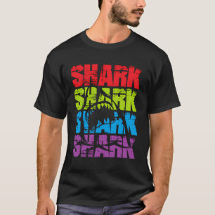 Camiseta Design De Tubarão Funny Vintage Para A Batida De G