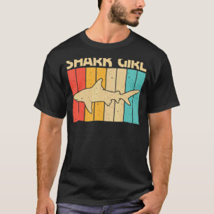 Camiseta Design De Tubarão legal Para Meninas Crianças Anim