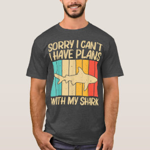 Camiseta Design De Tubarão legal Para Mulheres Homens