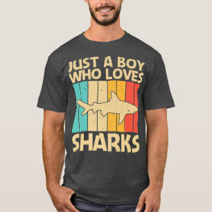 Camiseta Design De Tubarão legal Para Rapazes Crianças, Ani