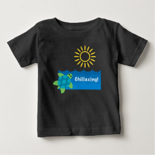 Camiseta Design de Turtle Chillaxing - Baby Fine Jersey T-S