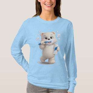 Camiseta Design de Urso de Pelúcia Adorável e Fofo