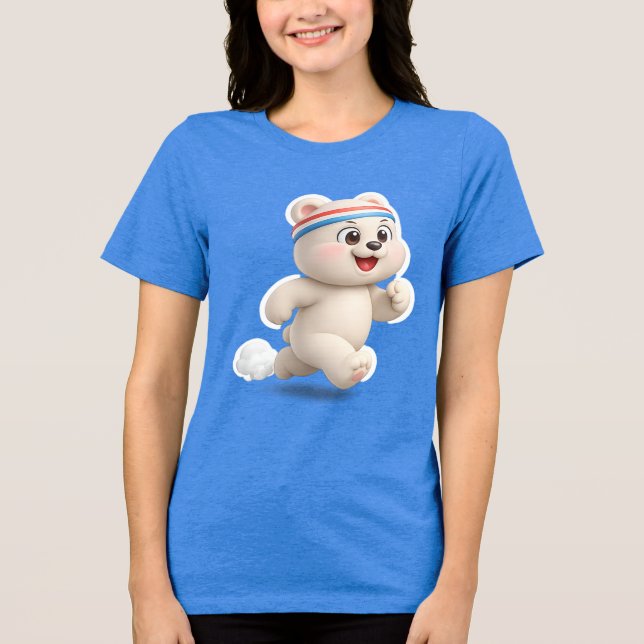 Camiseta Design de Urso de Pelúcia Adorável e Fofo (Frente)
