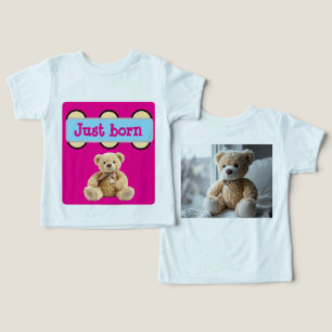 Camiseta Design de Urso Teddy Recém-Nascido