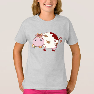 Camiseta Design de Vaca Fofa Presente de Vida na Fazenda Am