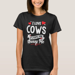 Camiseta Design de Vacas - Eu Amo Vacas