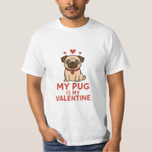 Design de Valentine's Day de Pug Fofo – Meu Pug é 