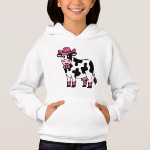 Camiseta Design de Vaqueira – Linda Vaca Ocidental Rosa Fof