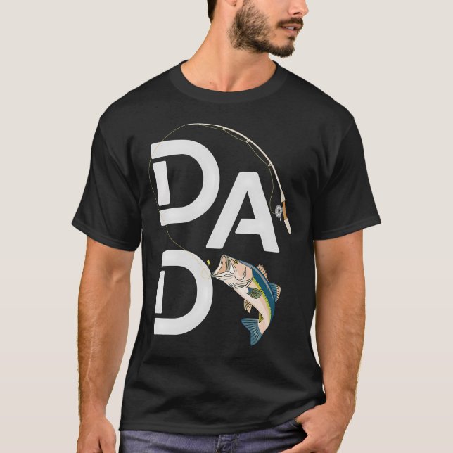Camiseta Design de vara de pesca para pescadores (Frente)