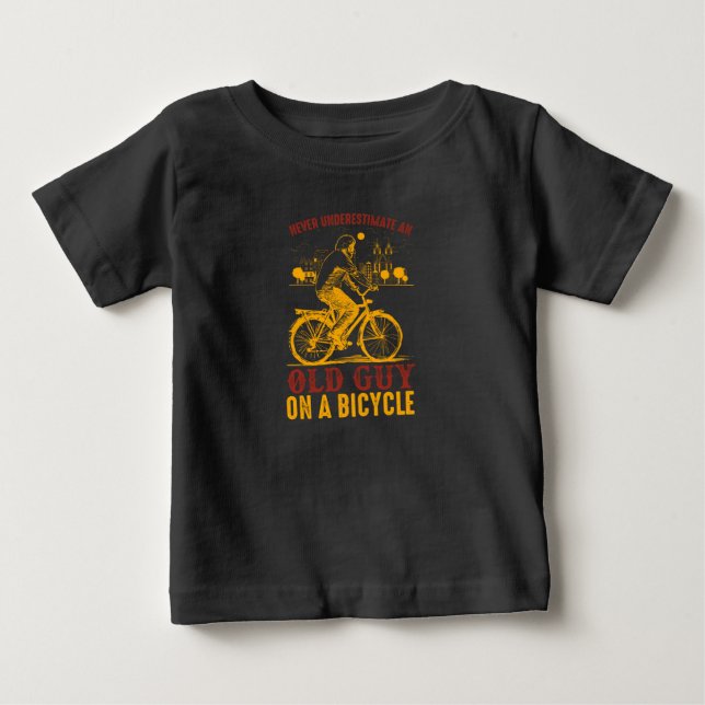 Camiseta Design de Velho Ciclista | Bicicleta | nunca subes (Frente)