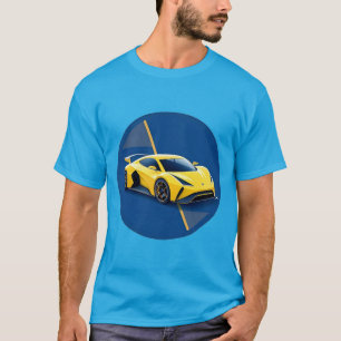 Camiseta 🔥 Design de Velocidade com Contraste Azul e Amare