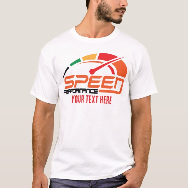 Camiseta Design de Velocidade e Liberdade de Ciclomotor (Frente)