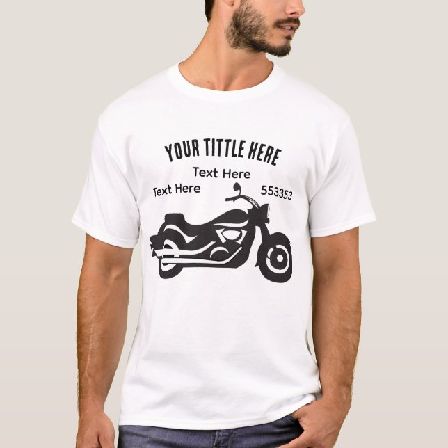 Camiseta Design de Velocidade e Liberdade em Passeio de Mot (Frente)