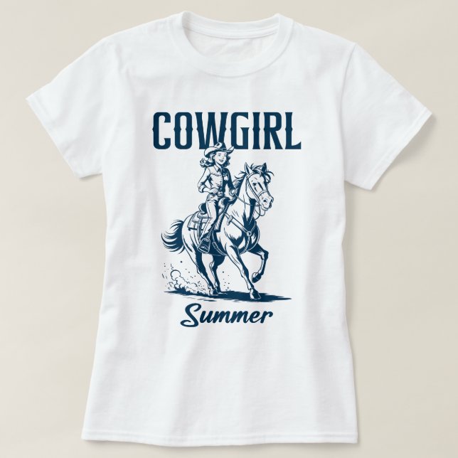 Camiseta Design de Verão da Cowgirl! (Frente do Design)