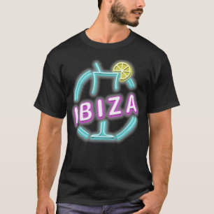 Camiseta Design de Verão Ibiza Espanha Cocktail