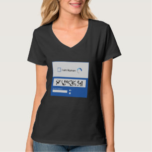 Camiseta Design de Verificação Captcha Sou Humano