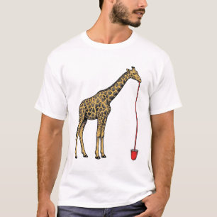 Camiseta Design de Vetor de Canudo de Bebida de Girafa Vint