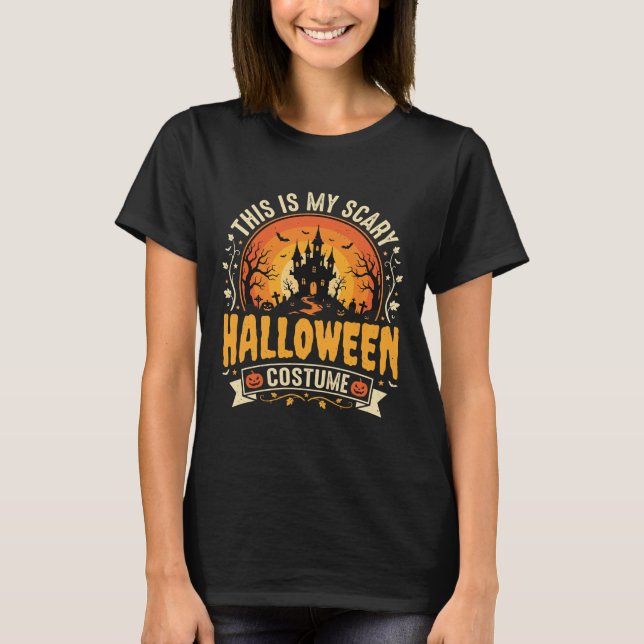 Camiseta Design de vetor de fantasia assustadora de Hallowe (Frente)