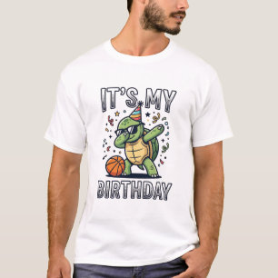 Camiseta Design de Vetor de Festa de Basquete de Tartaruga