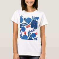 Design de vetor de flores azuis simples